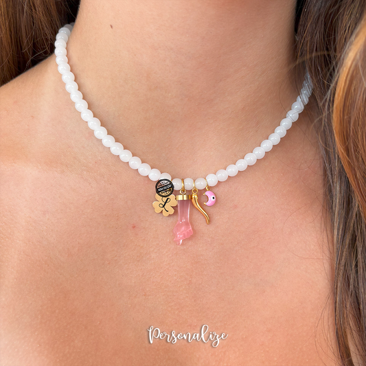 Fio bolinhas de pedra "Amuletos"