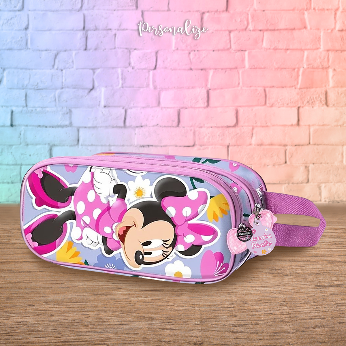 Estojo triplo "Minnie" com identificador