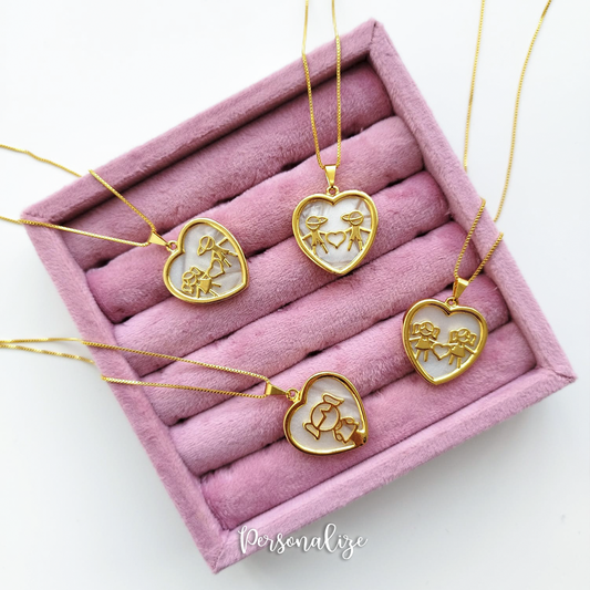 Semijoia coração "Meninos"