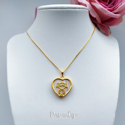 Semijoia coração "Meninos"