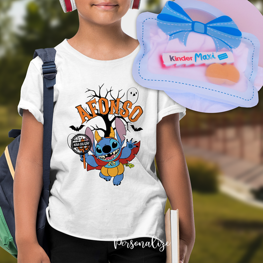 T-shirt com saco de doces "Stitch"