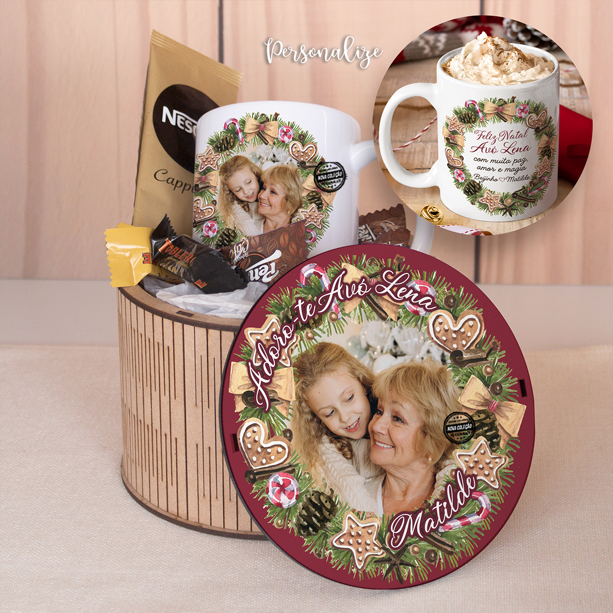 kit caixa de natal "Grinalda"