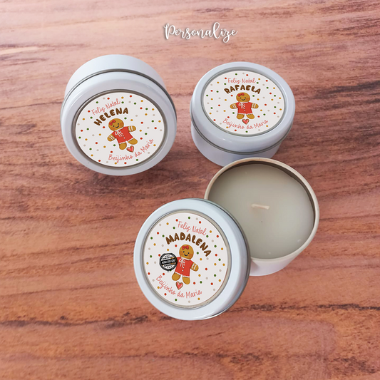 Vela de Natal "Bolachinha/biscoitinho"