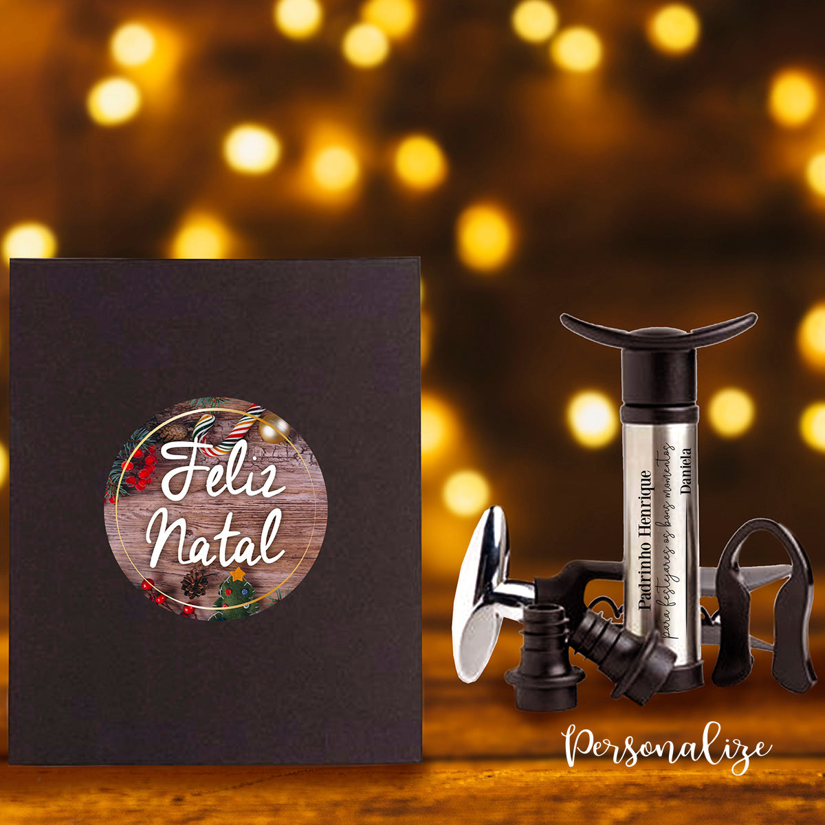 KIT de vinho" Feliz natal Padrinho "