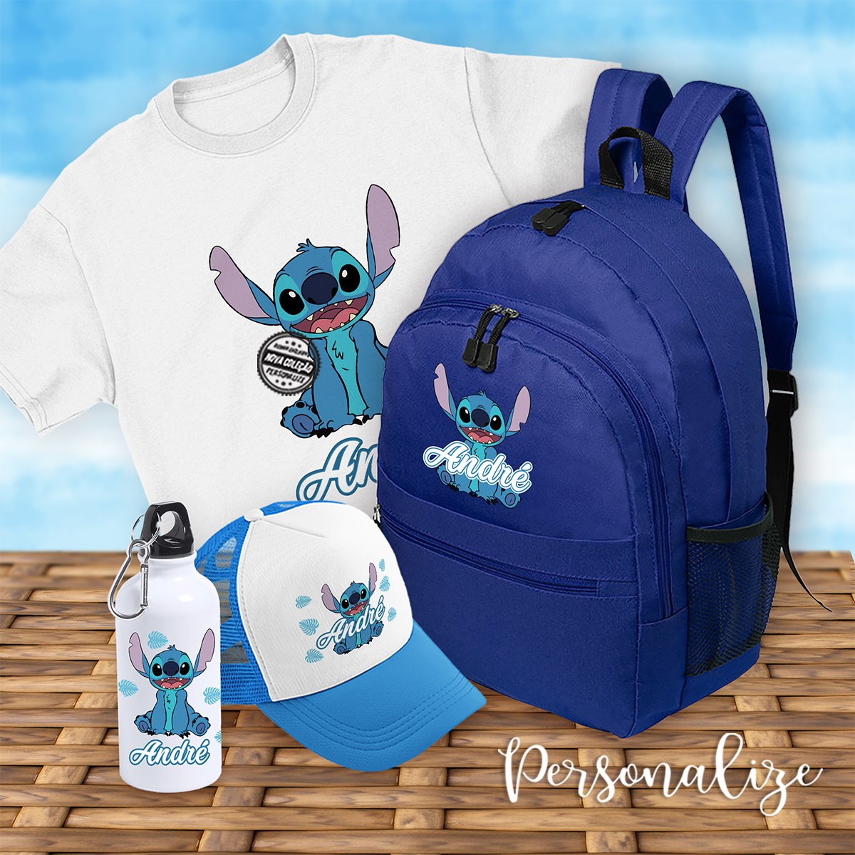 Conjunto regresso às aulas "Stitch"