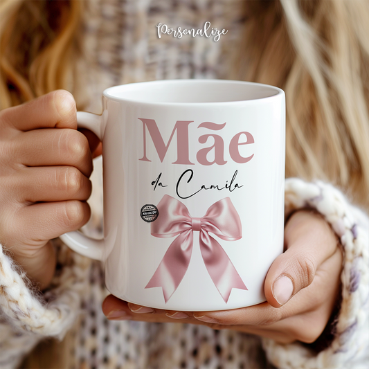 Caneca laço "Mãe"