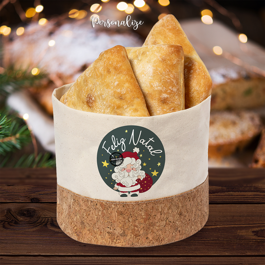 Cesto de pão "Feliz Natal"