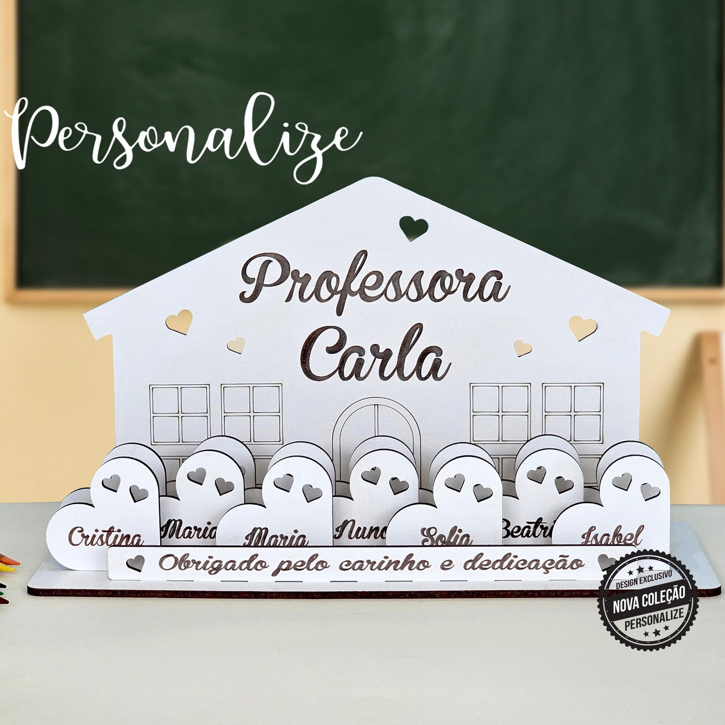 Escola / Turma 3 D personalizada