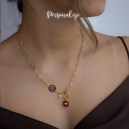 Fio coração corrente "Iniciais"