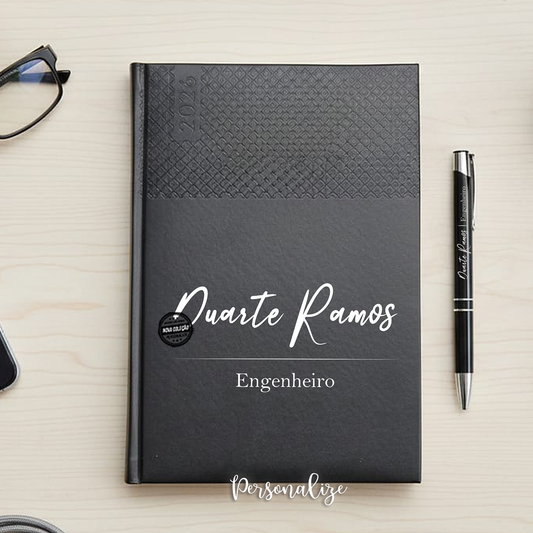 Agenda diária 2026 A5 " Nome e profissão"