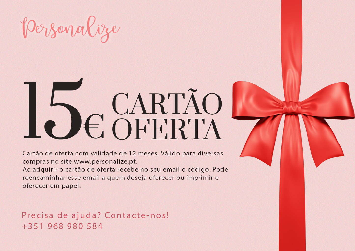 Cartão de oferta Personalize