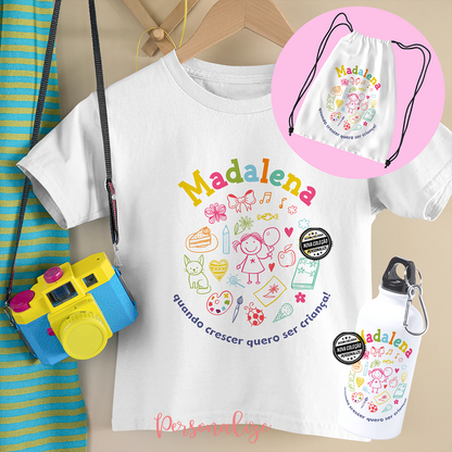 Conjunto criança "Quando for grande quero ser..."