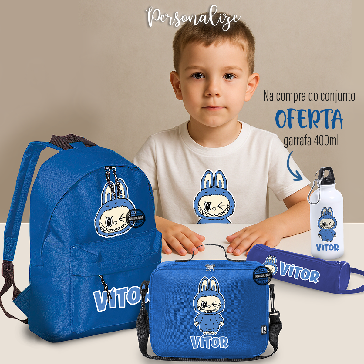 Conjunto regresso às aulas "Labubu"