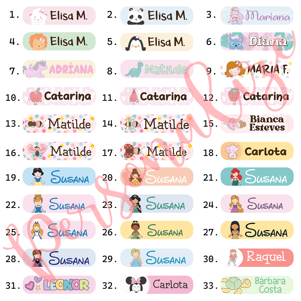 Kit de autocolantes  "Básico "