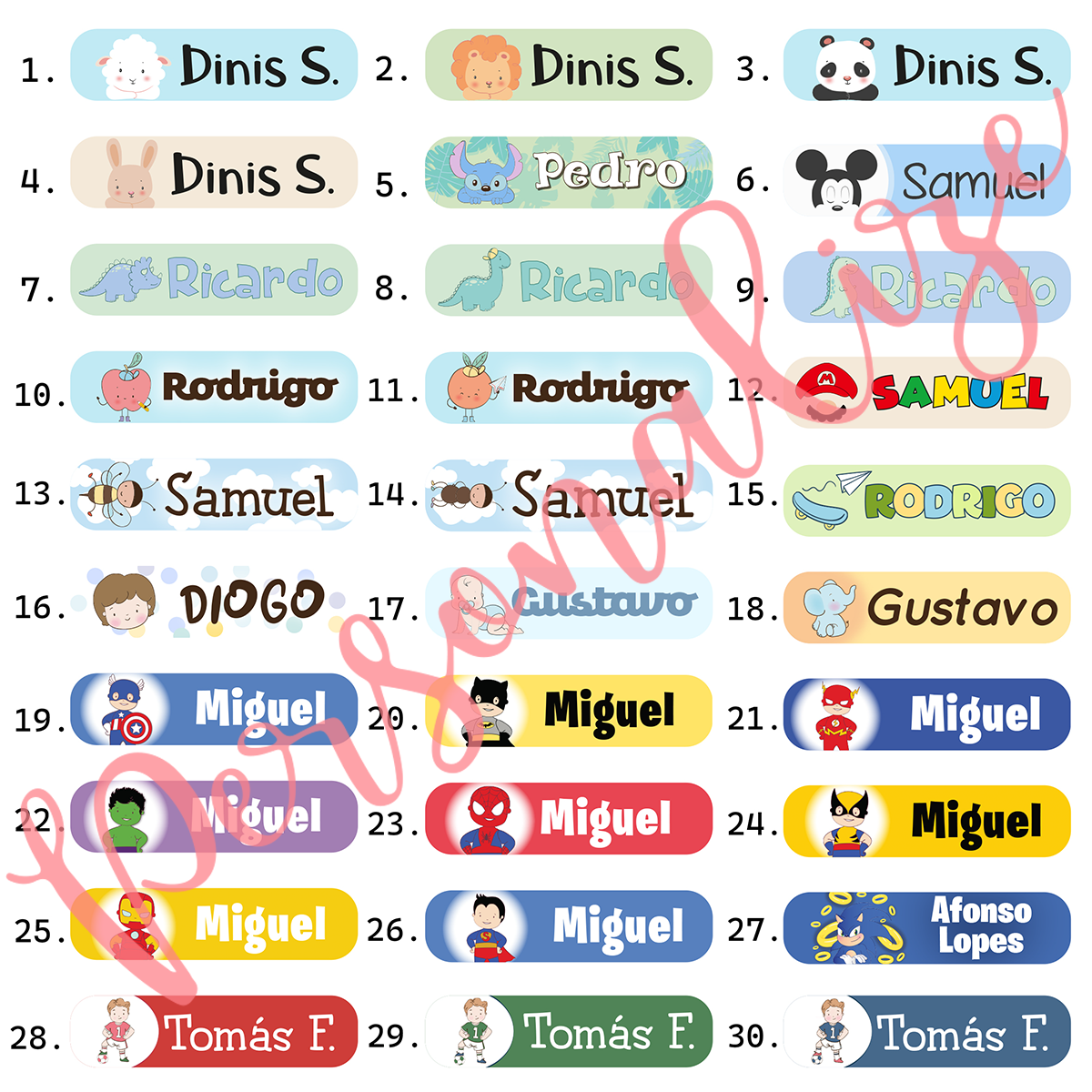 Kit de autocolantes  "Básico "