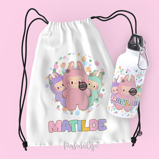 Mochila e/ou garrafa "Labubu"