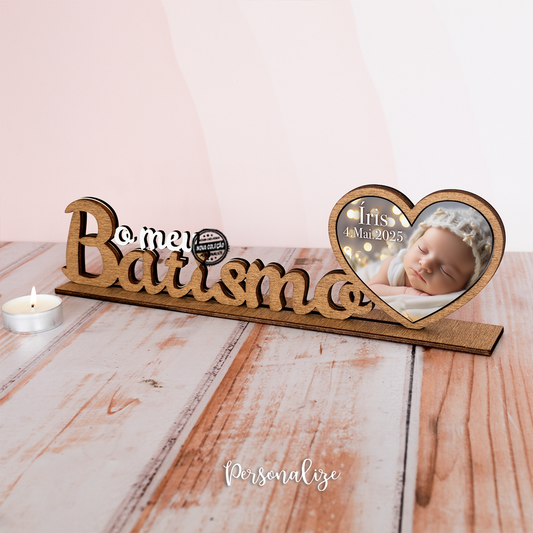 Moldura recortada "O meu batismo"