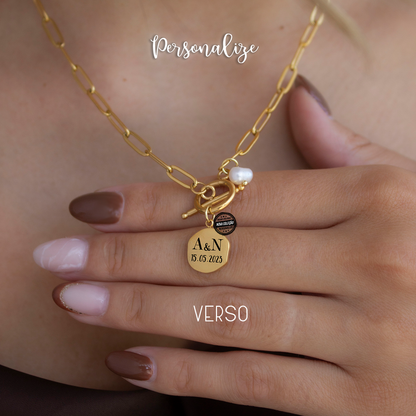 Fio coração corrente "Iniciais"