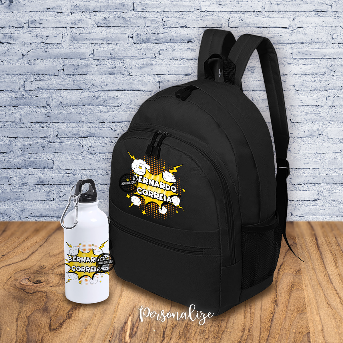 Mochila e/ou garrafa " Nome"
