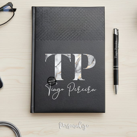 Agenda diária A5 2026 "Iniciais"