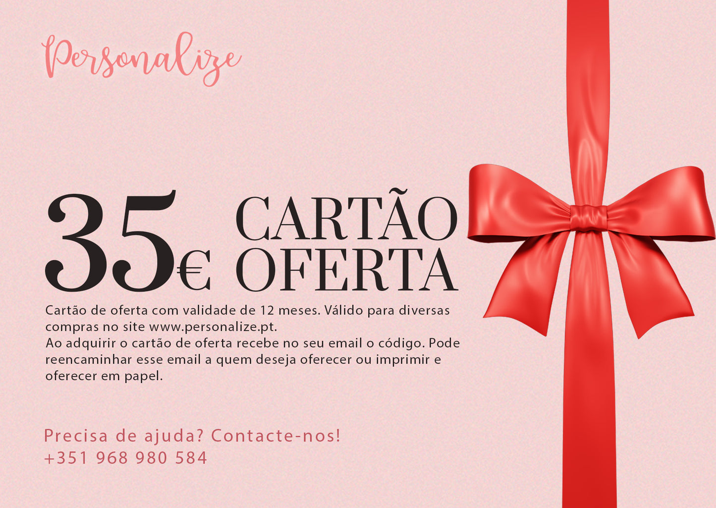 Cartão de oferta Personalize