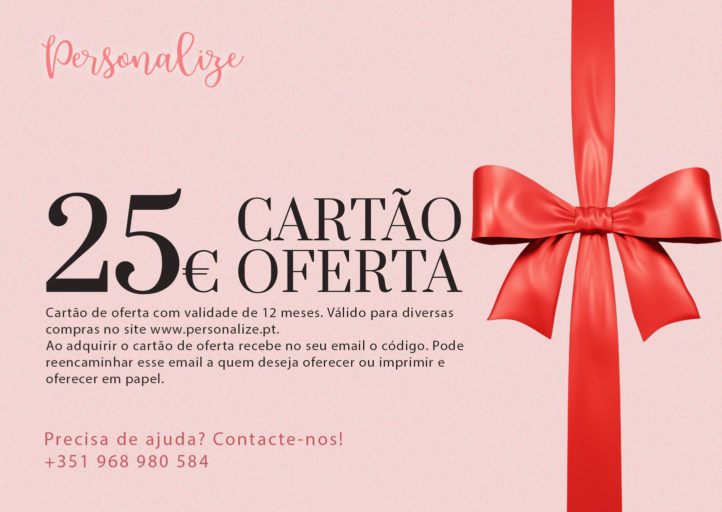 Cartão de oferta Personalize