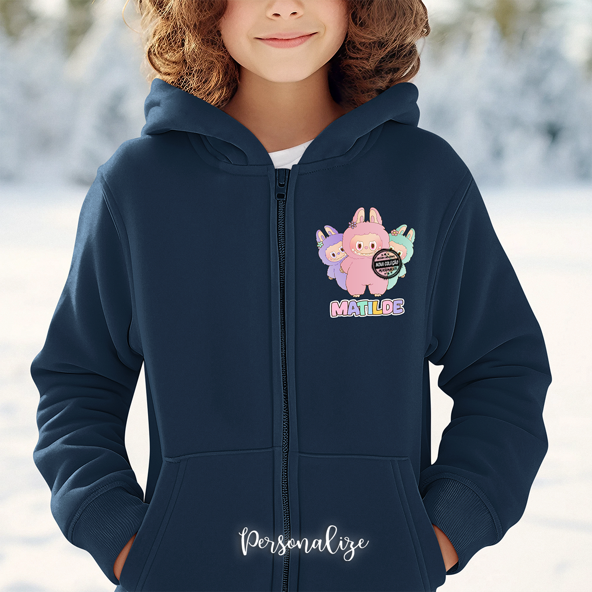 Casaco de fecho "Labubu"