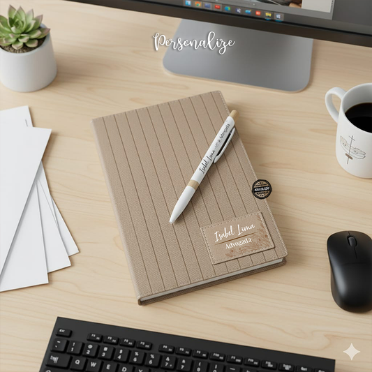 Bloco riscas com caneta "Nome e profissão"