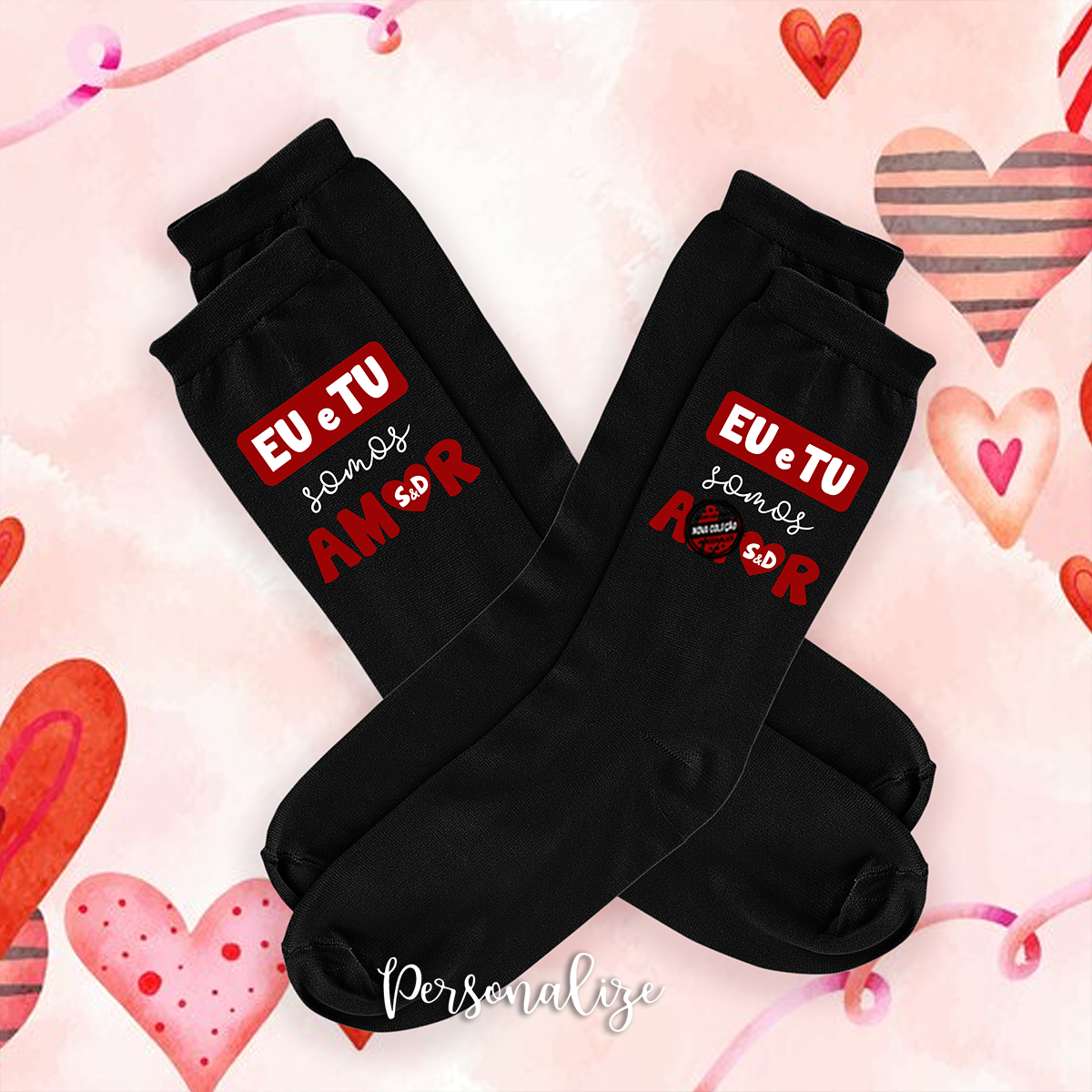 Meias "Eu e tu somos amor"