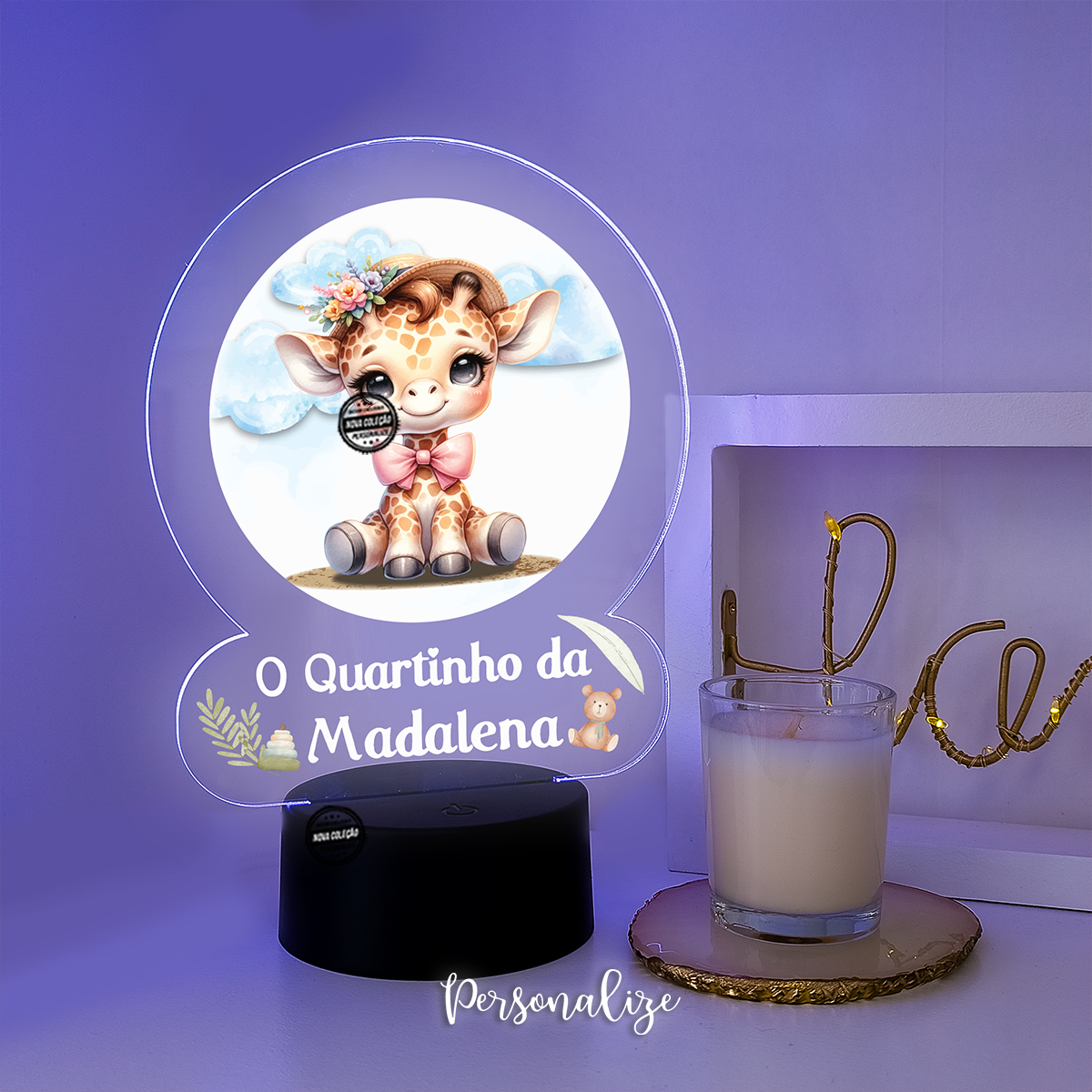 Moldura led bebé "Nome"
