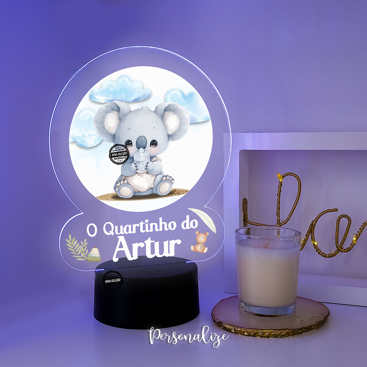 Moldura led bebé "Nome"