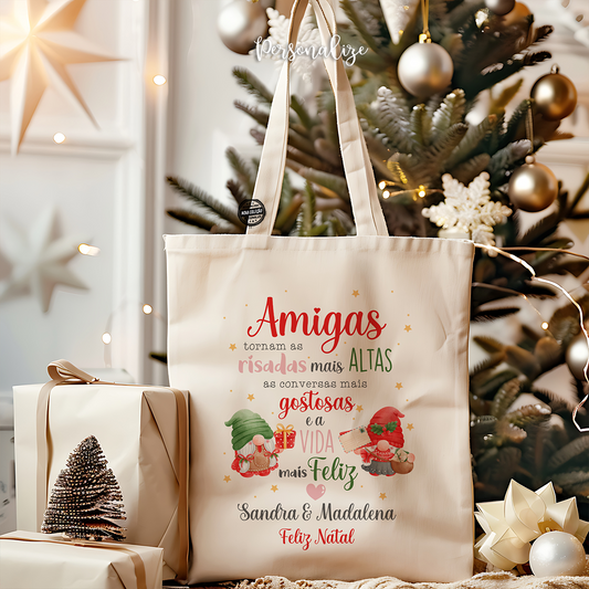 Saco de Natal "Amigas tornam..."