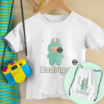 T-shirt e/ou saco mochila "Labubu"