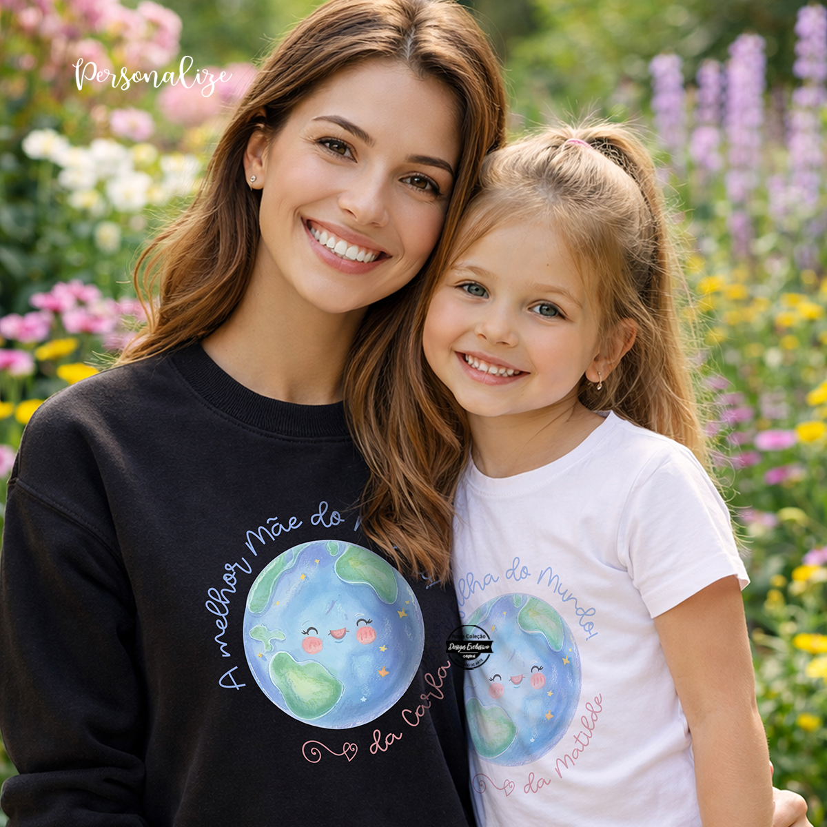 Conjunto de sweat e/ou t-shirt "A melhor mãe / filha do mundo"