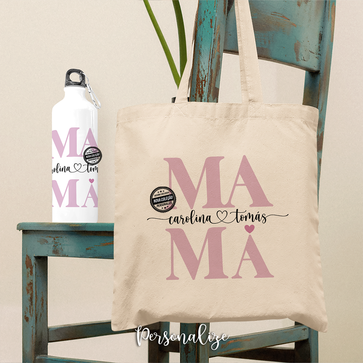 Kit garrafa e/ou saco "Mamã"