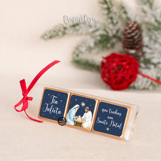 Conjunto de 3 napolitanas de Natal "Presépio"