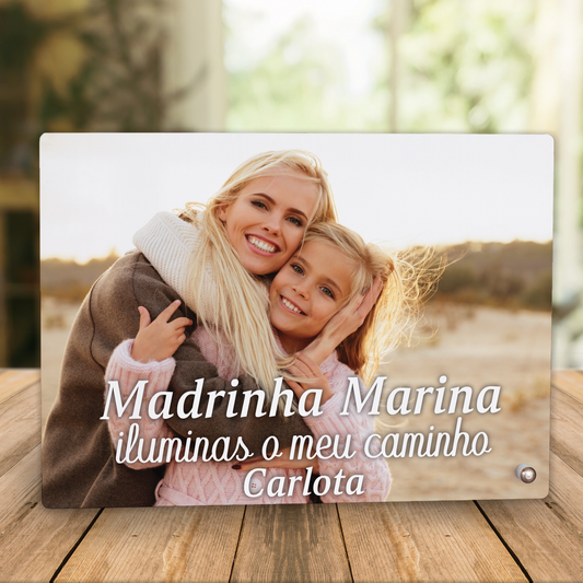 Moldura em acrilico "Madrinha..."