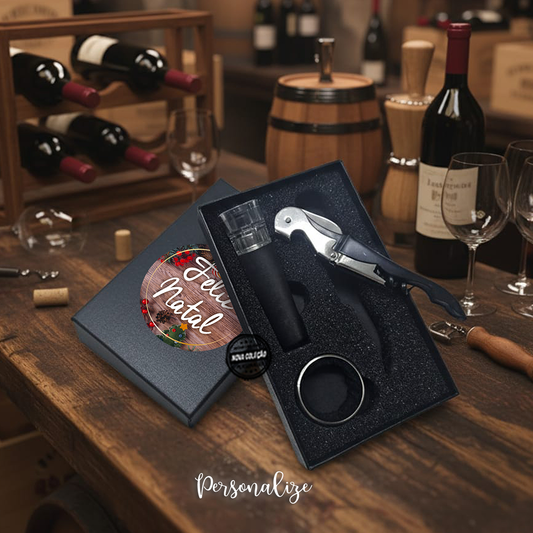 Conjunto de vinho "Feliz natal"