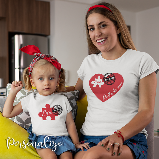 T-shirt mãe e filha/o "Puzzle"