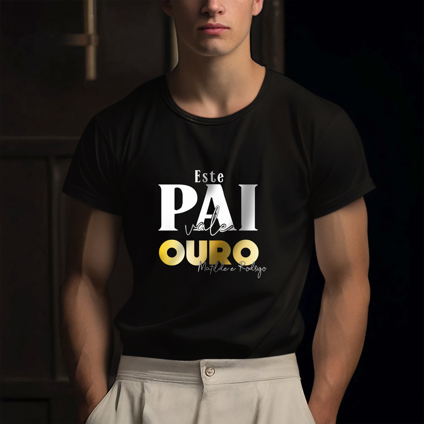 T-shirt "Este pai vale ouro"