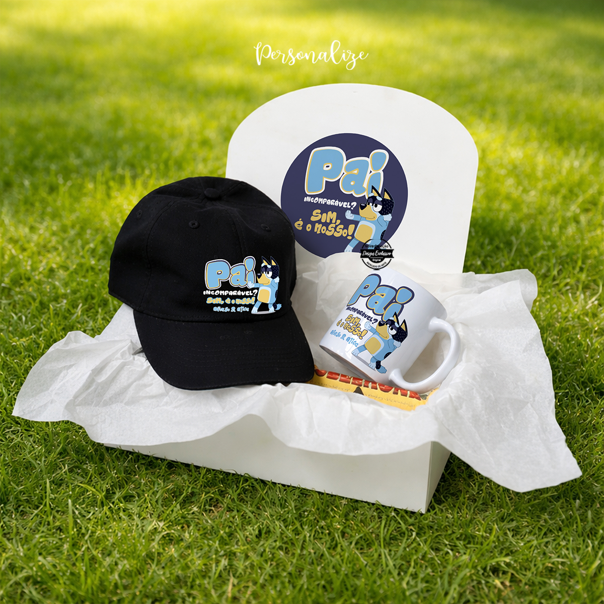 Kit Bluey "Pai incomparável"