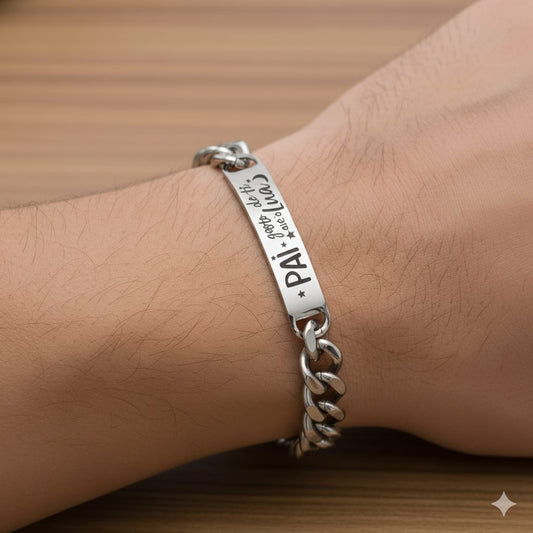 Pulseira " Pai gosto de ti até à lua"