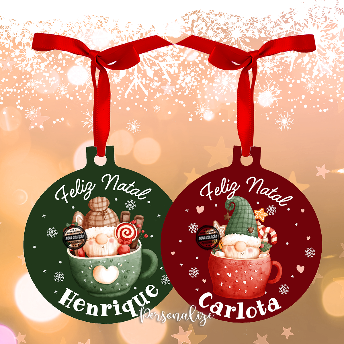 Pendente de natal bola "Gnomo"