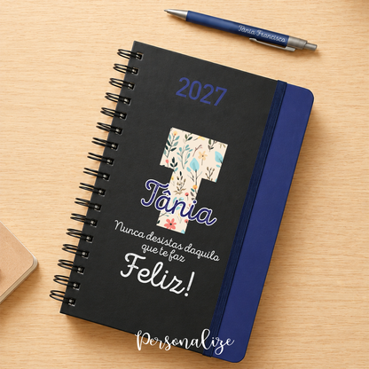 Agenda 2027 Diária Personalizada "Nunca desistas daquilo que te faz feliz"