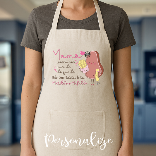 Avental tecido Mamã