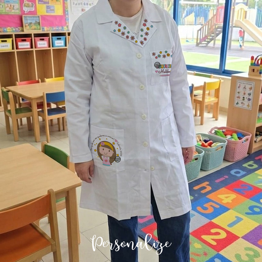 Bata personalizada  " Educadora "