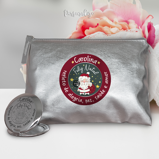 Bolsa com espelho "Feliz Natal"