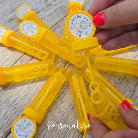 Bolas de sabão personalizadas&nbsp; para eventos, personalizada com qualquer tema, com liquido incluido, capacidade até 30  ml