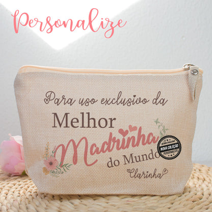 Bolsa de linho "Melhor Madrinha"