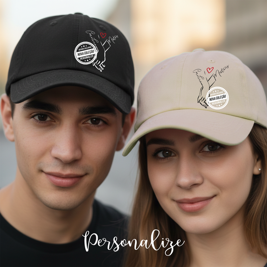 Boné namorados mãos "nomes"